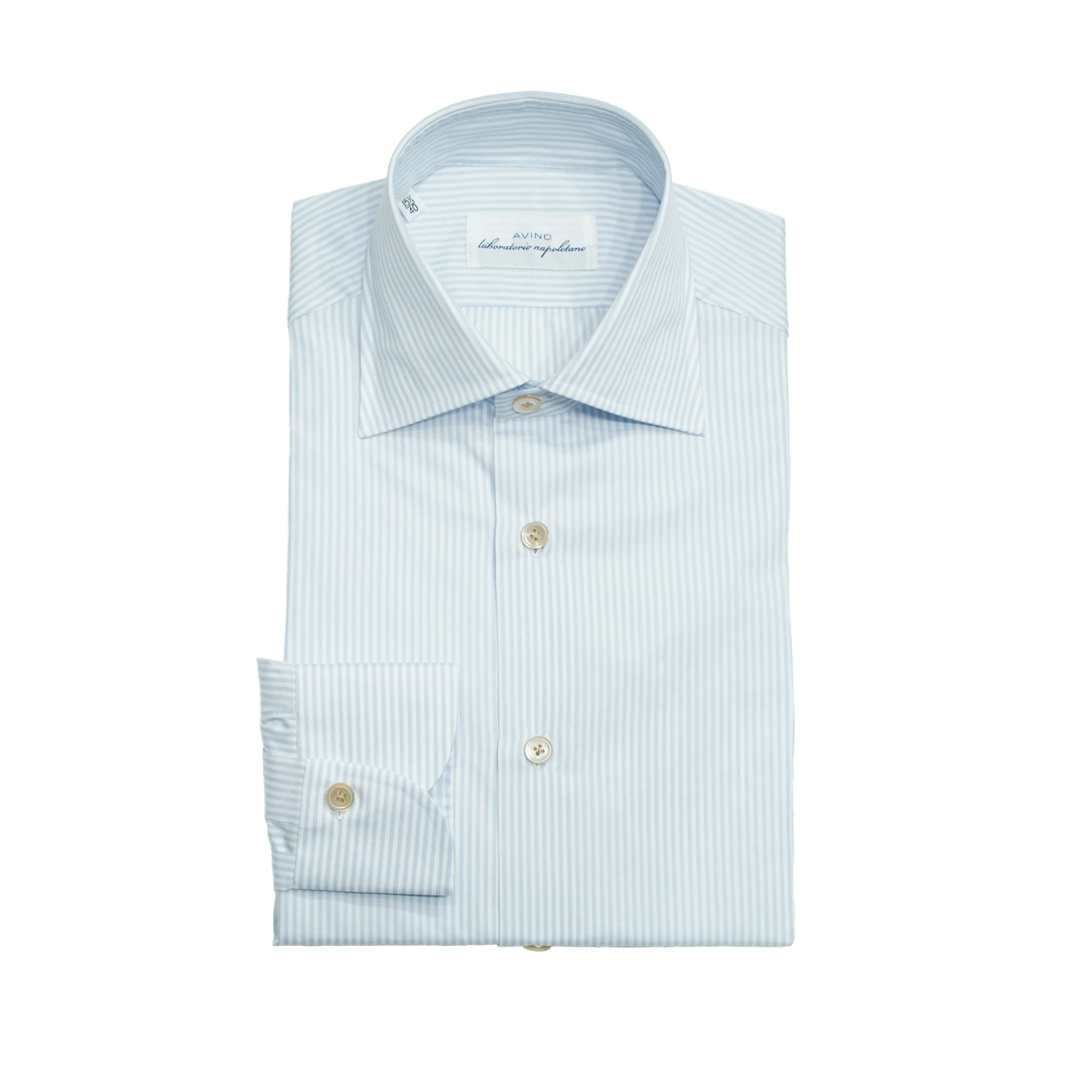 Avino Striped Dress Shirt / Light Blue