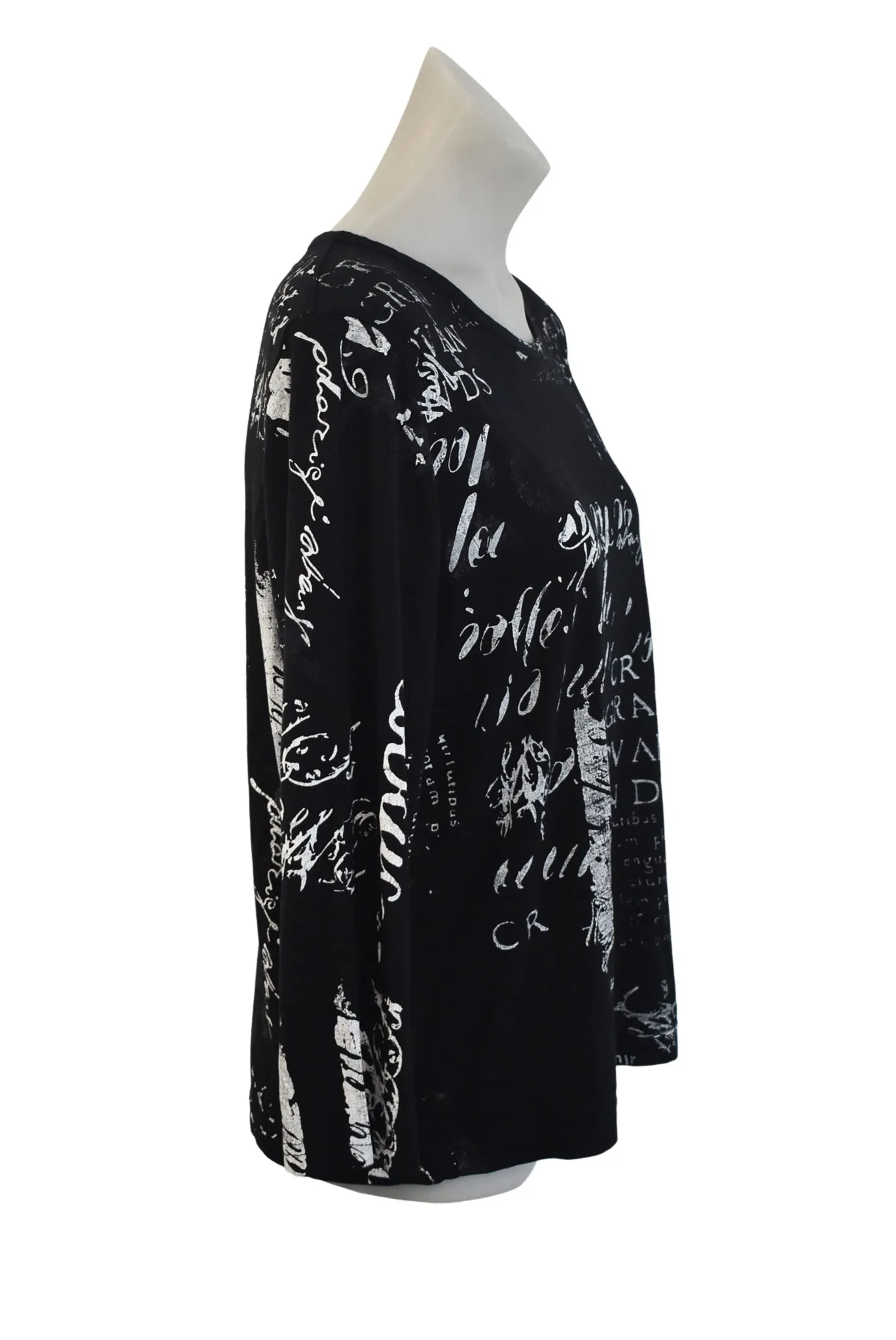B.R. handwritten note longsleeve top, M