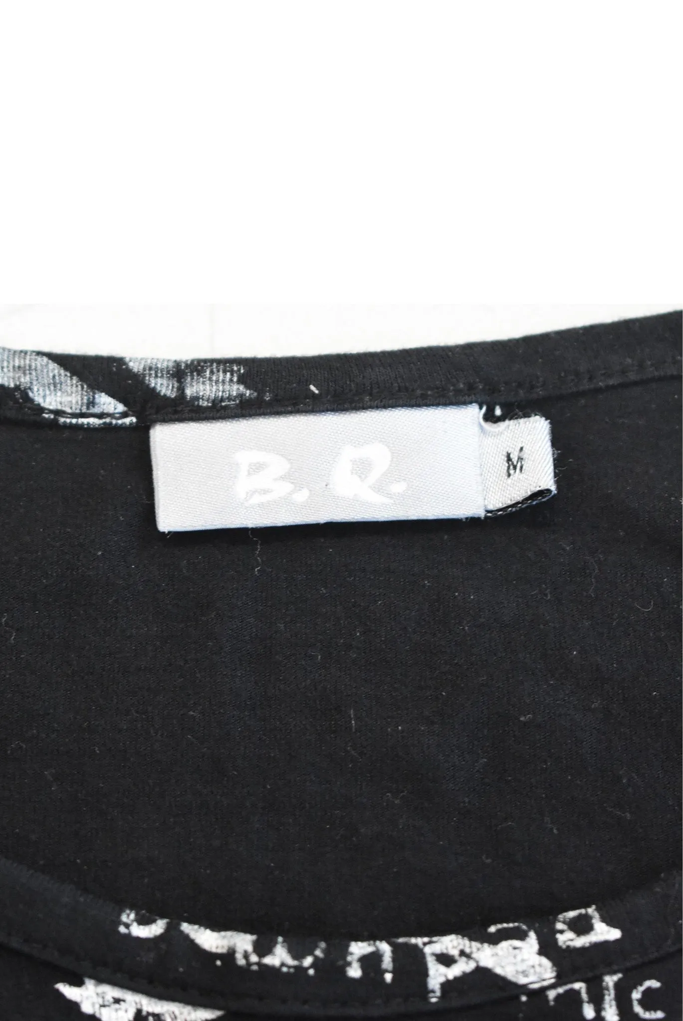 B.R. handwritten note longsleeve top, M