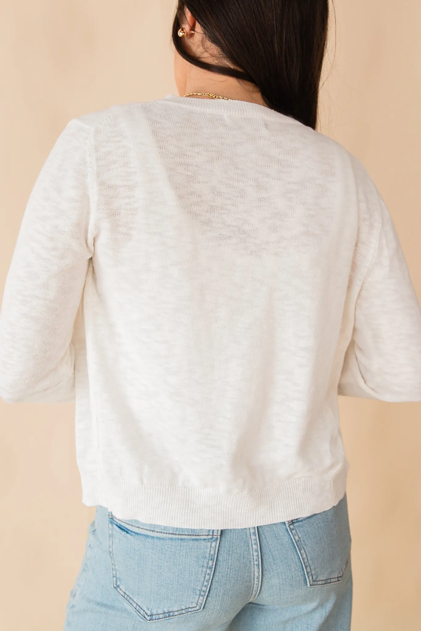 Cotton Slub Cardigan