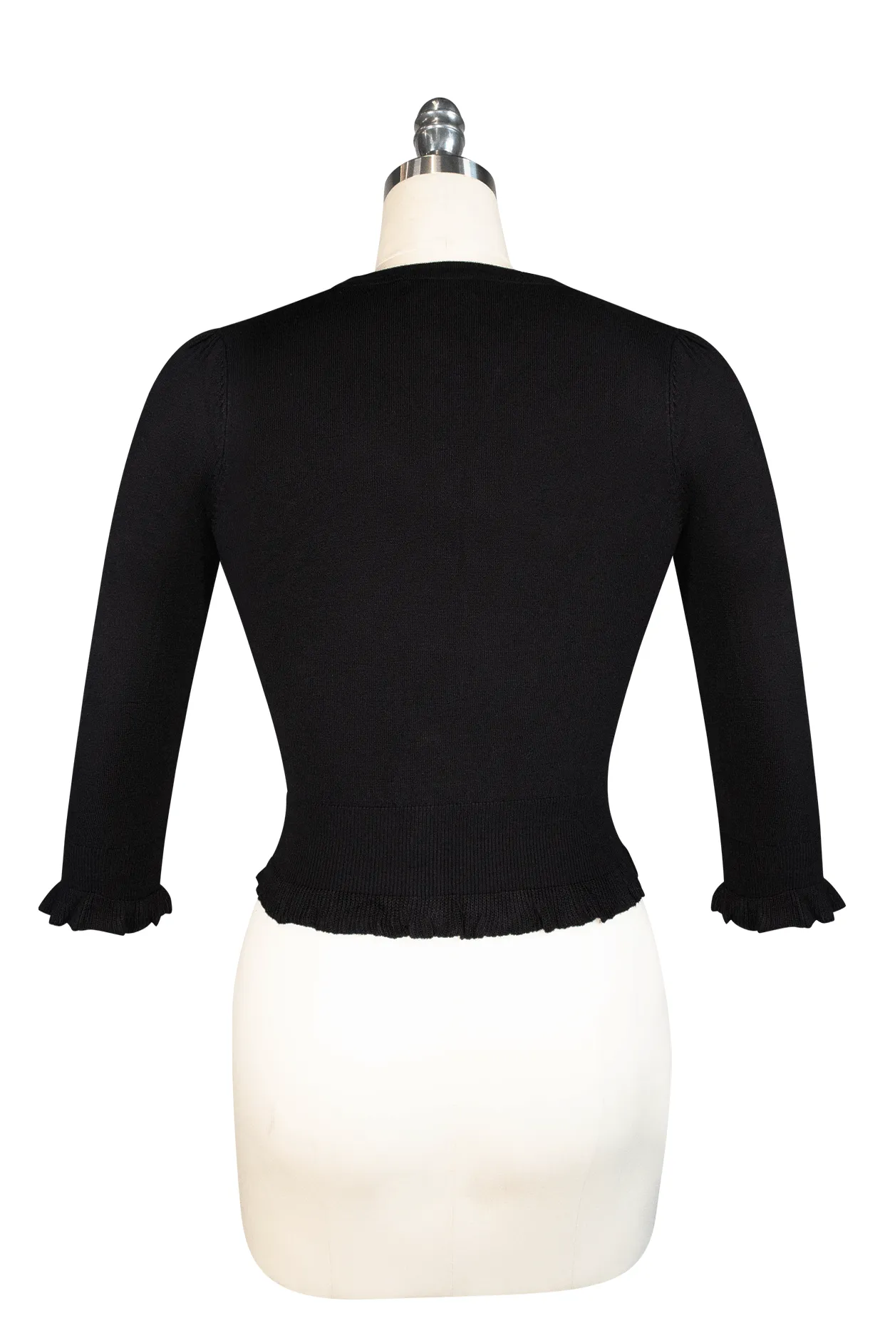 D'Amour 3/4 Sleeve Cardigan (Black)