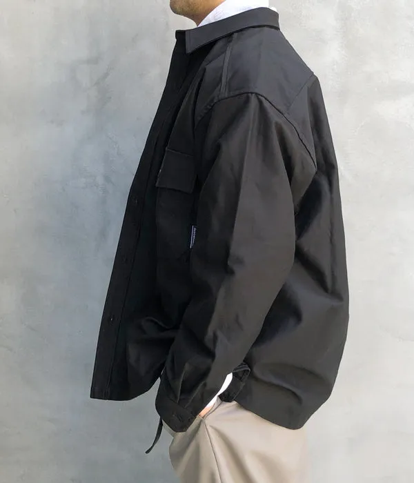 DESCENDANT/CLINCH SATIN LS SHIRT (BLACK)