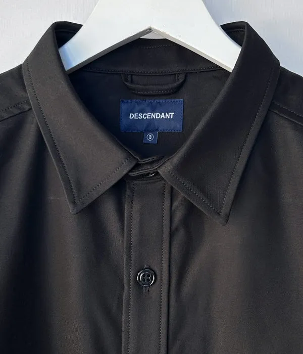 DESCENDANT/CLINCH SATIN LS SHIRT (BLACK)
