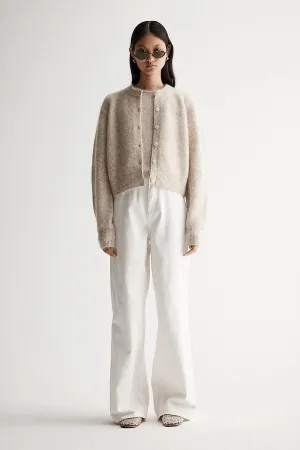 Elka Abigail Knit Cardigan White Marle
