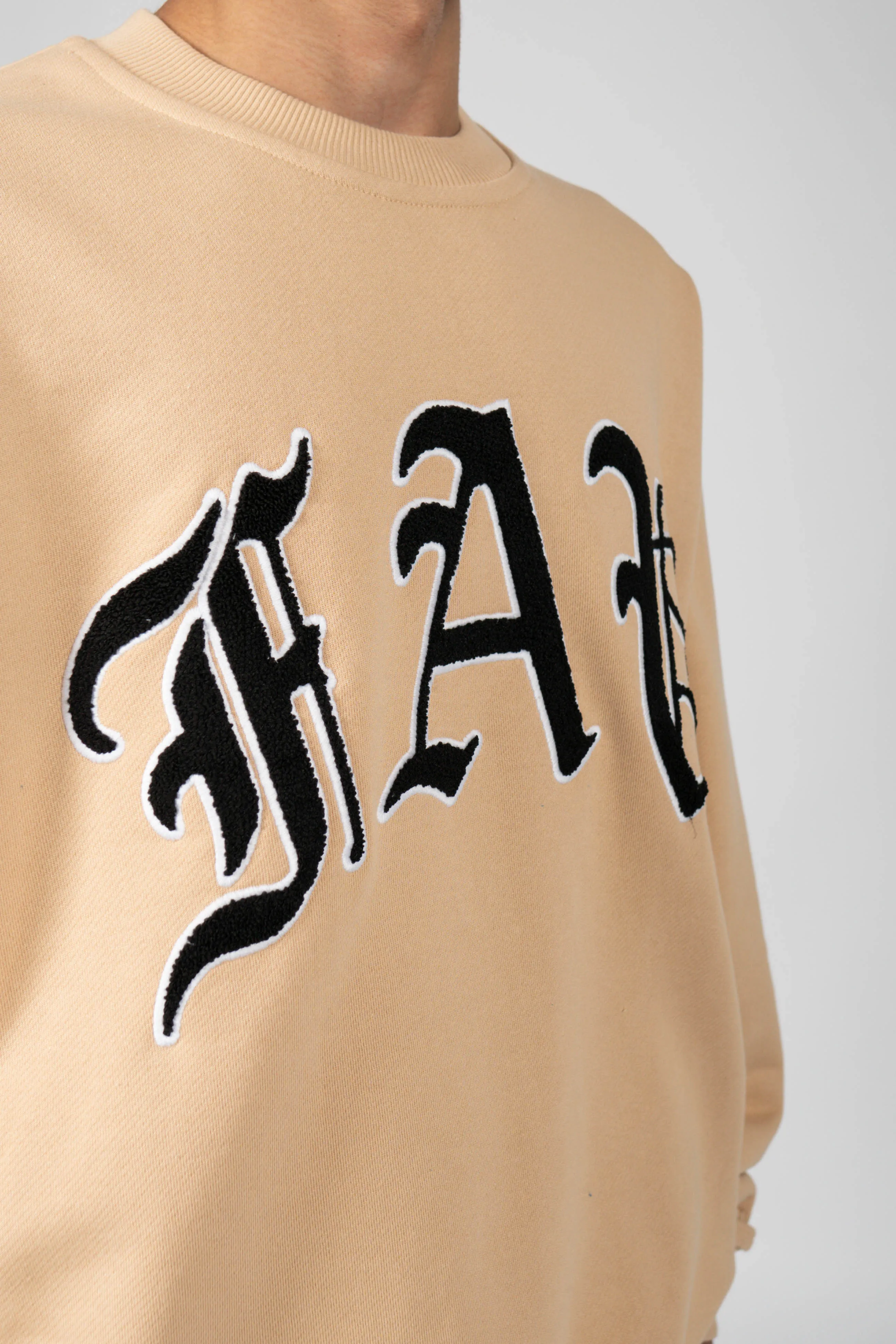 FAV FROTTEE BEIGE CREWNECK
