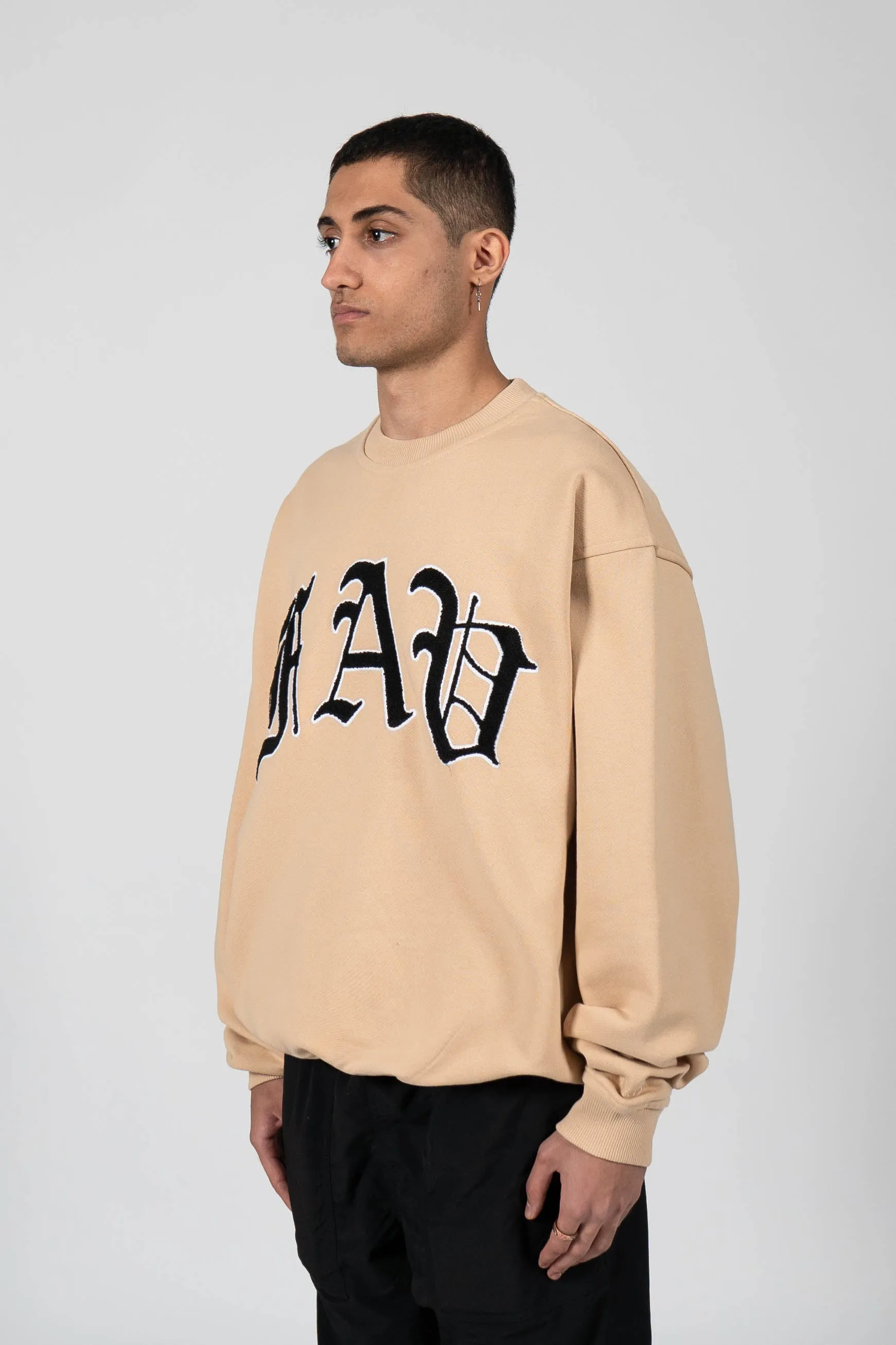 FAV FROTTEE BEIGE CREWNECK