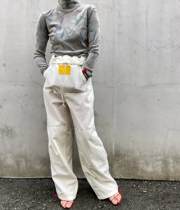 FUMIKA_UCHIDA/NYLON DOUBLE KNEE OVER PANTS(WHITE)