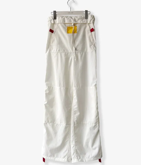 FUMIKA_UCHIDA/NYLON DOUBLE KNEE OVER PANTS(WHITE)
