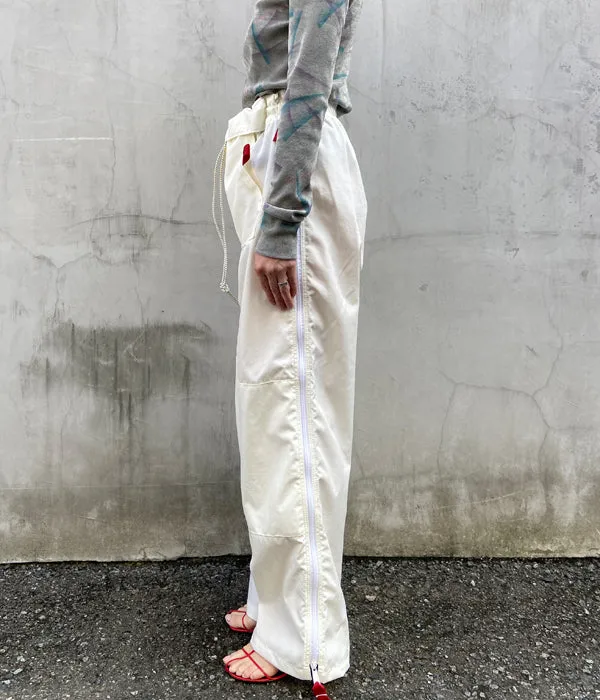 FUMIKA_UCHIDA/NYLON DOUBLE KNEE OVER PANTS(WHITE)