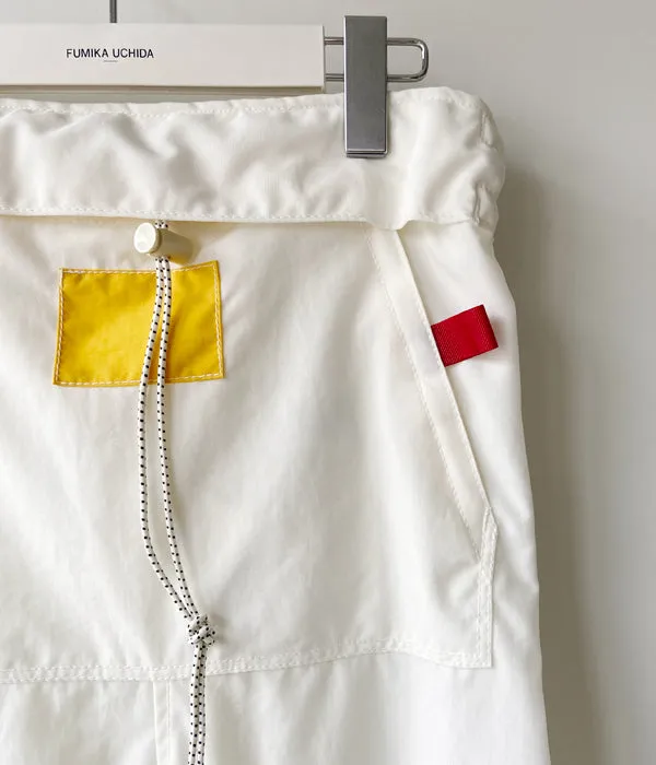 FUMIKA_UCHIDA/NYLON DOUBLE KNEE OVER PANTS(WHITE)