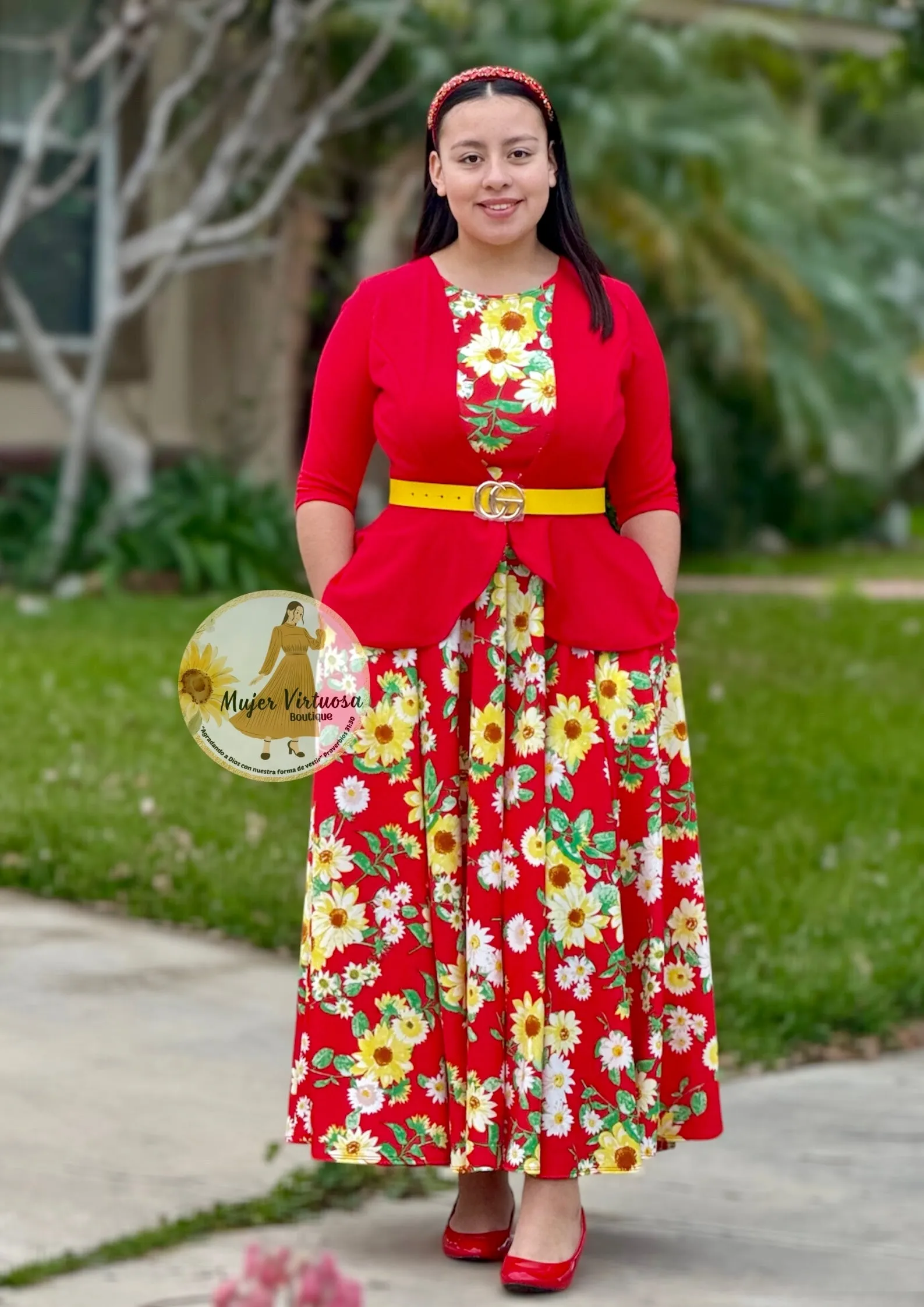 Helena Daisy Red Blazer Dress