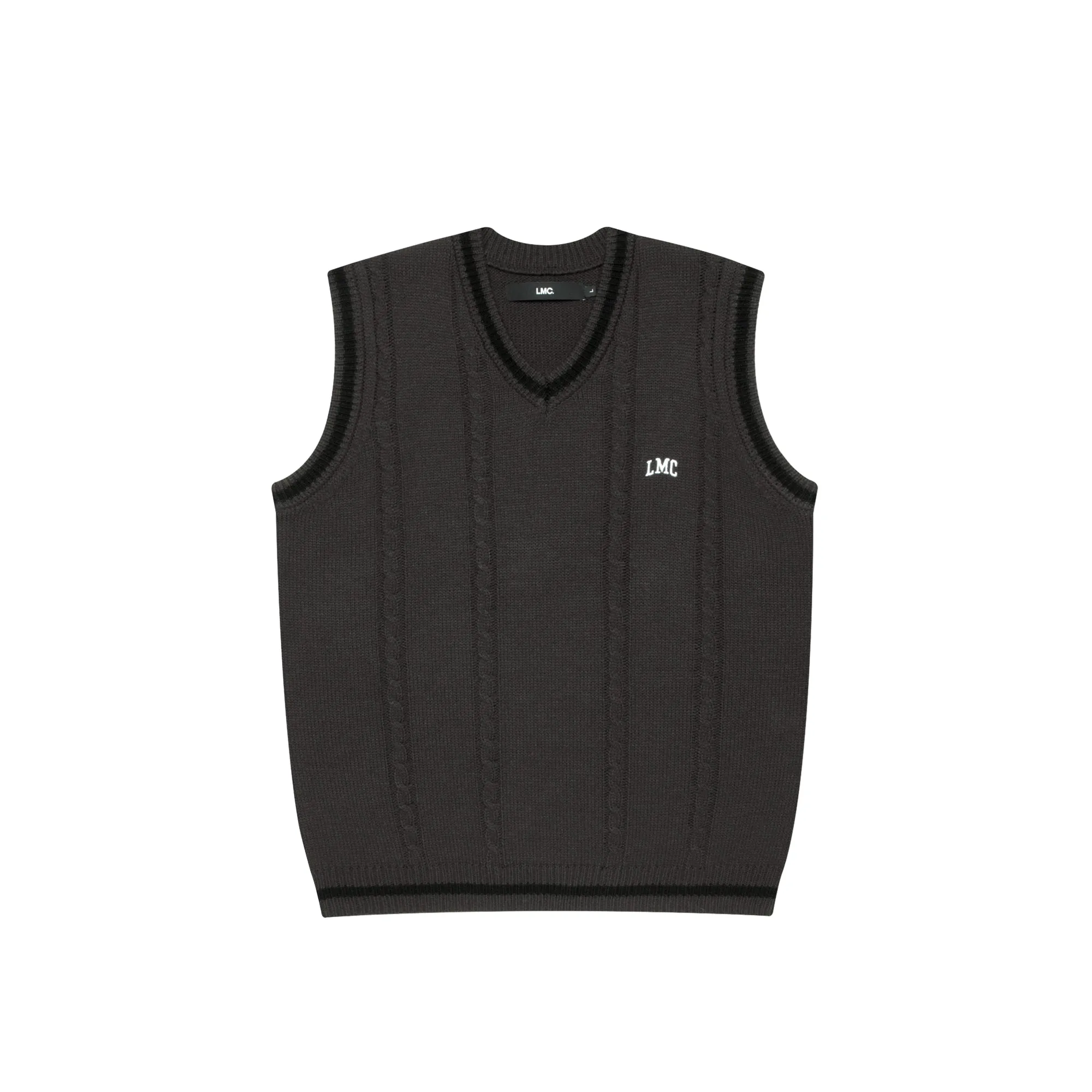 LMC Mens Cable Arch Knit Vest