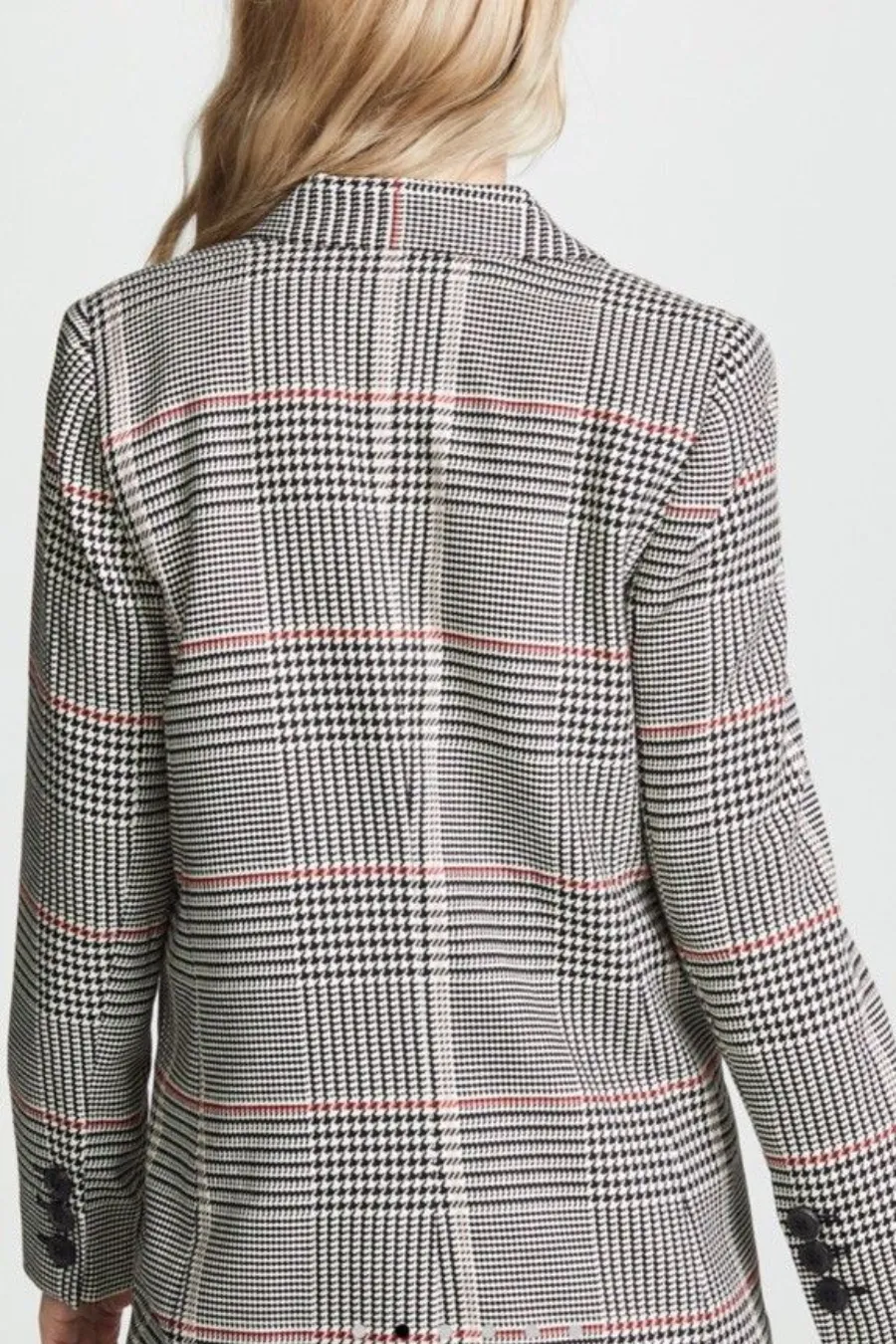 Madeline Blazer Grey and Red