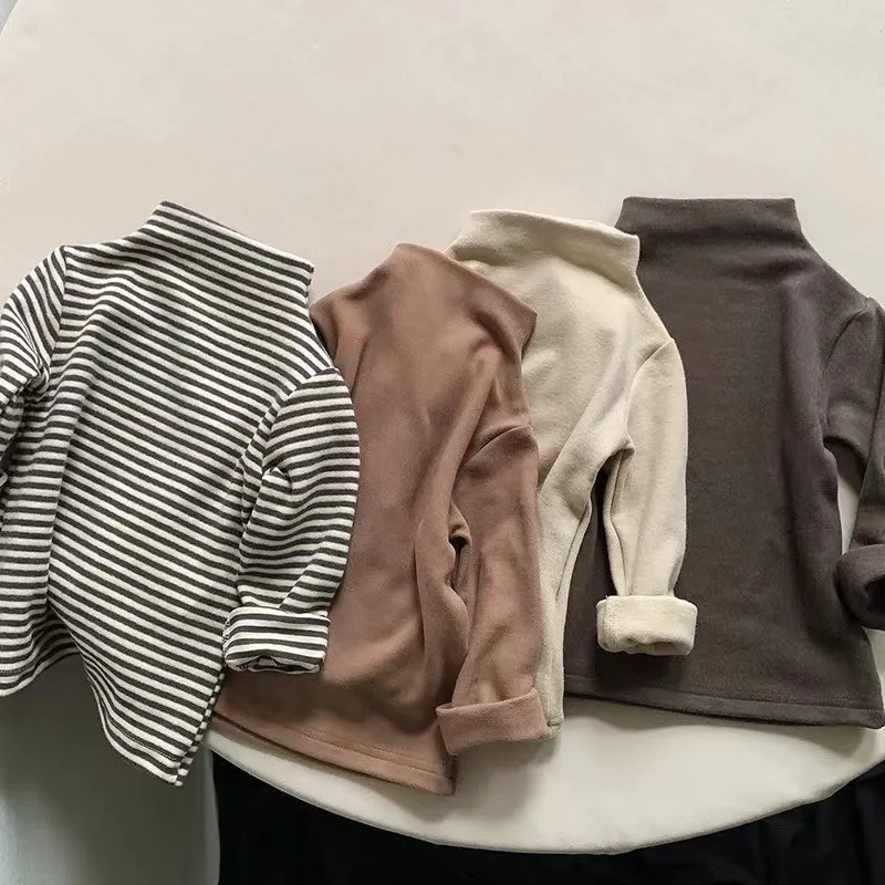 Morandi Solid Color Turtleneck Top