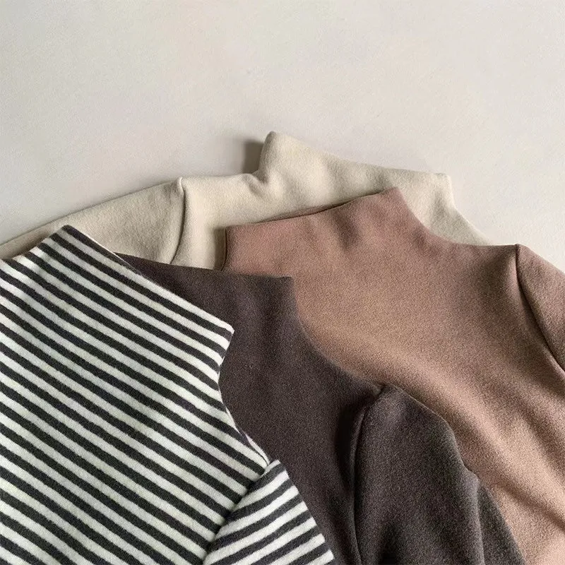 Morandi Solid Color Turtleneck Top