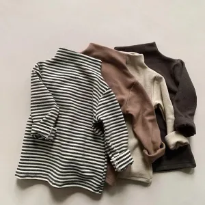 Morandi Solid Color Turtleneck Top