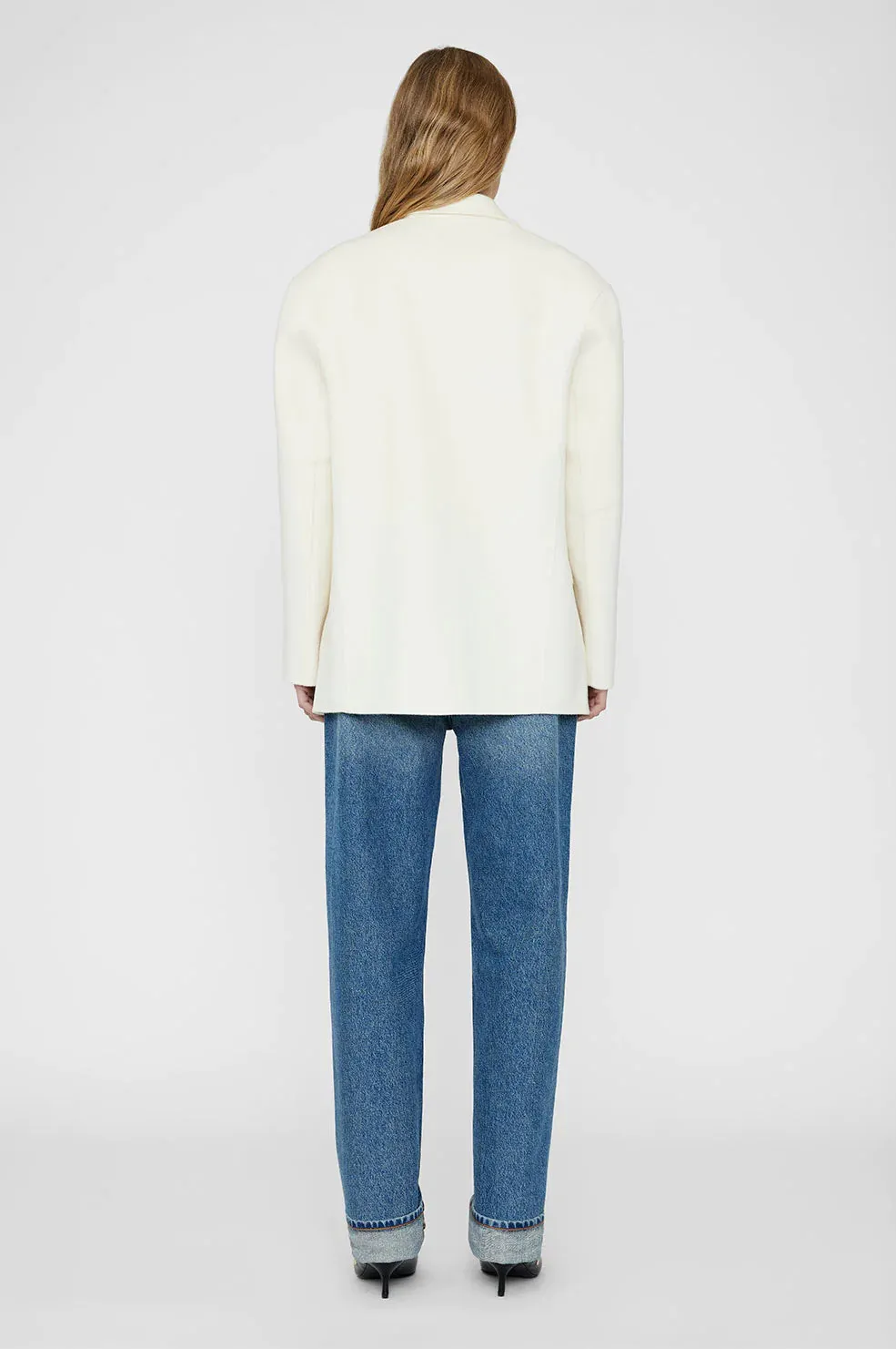 Quinn Blazer White Cashmere Blend