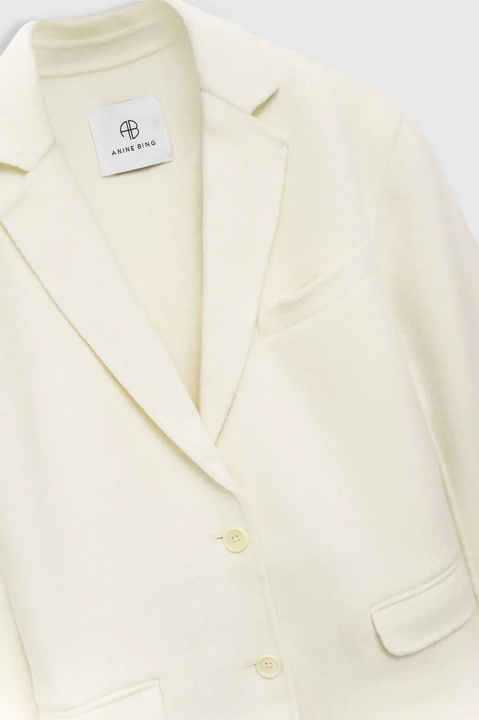 Quinn Blazer White Cashmere Blend