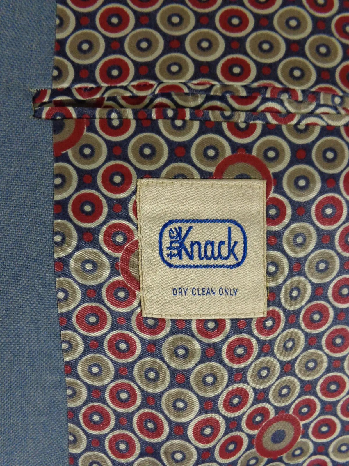 Vintage 70s The Knack Light Blue Retro Suit Blazer  48