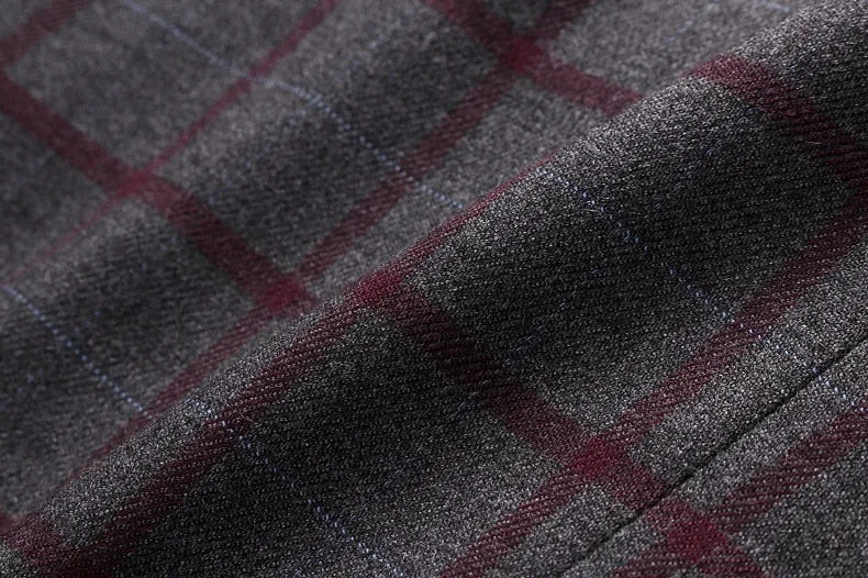 West Louis Formal Plaid Wool Blazer