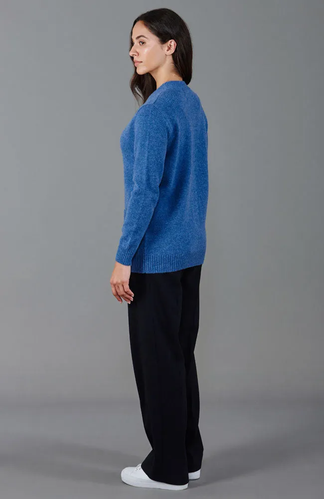 Womens Lambswool V Neck Cardigan with Pockets
